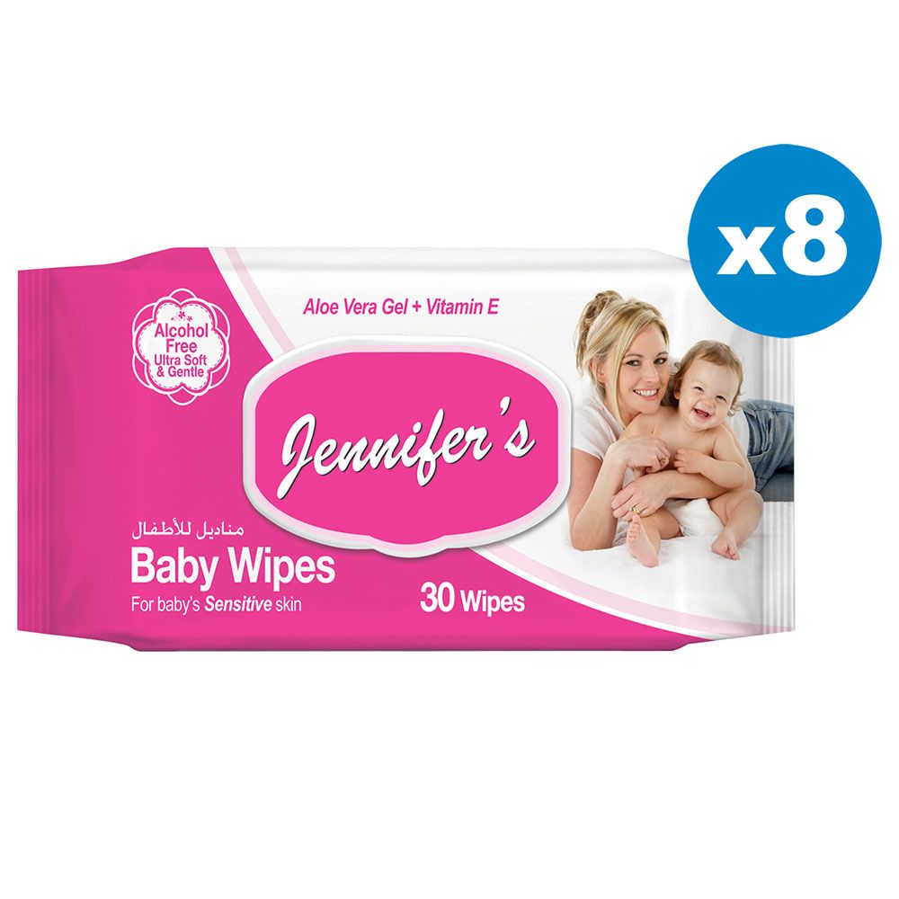 Jennifer's Baby Wipes Pack of 8 - 240 Wipes