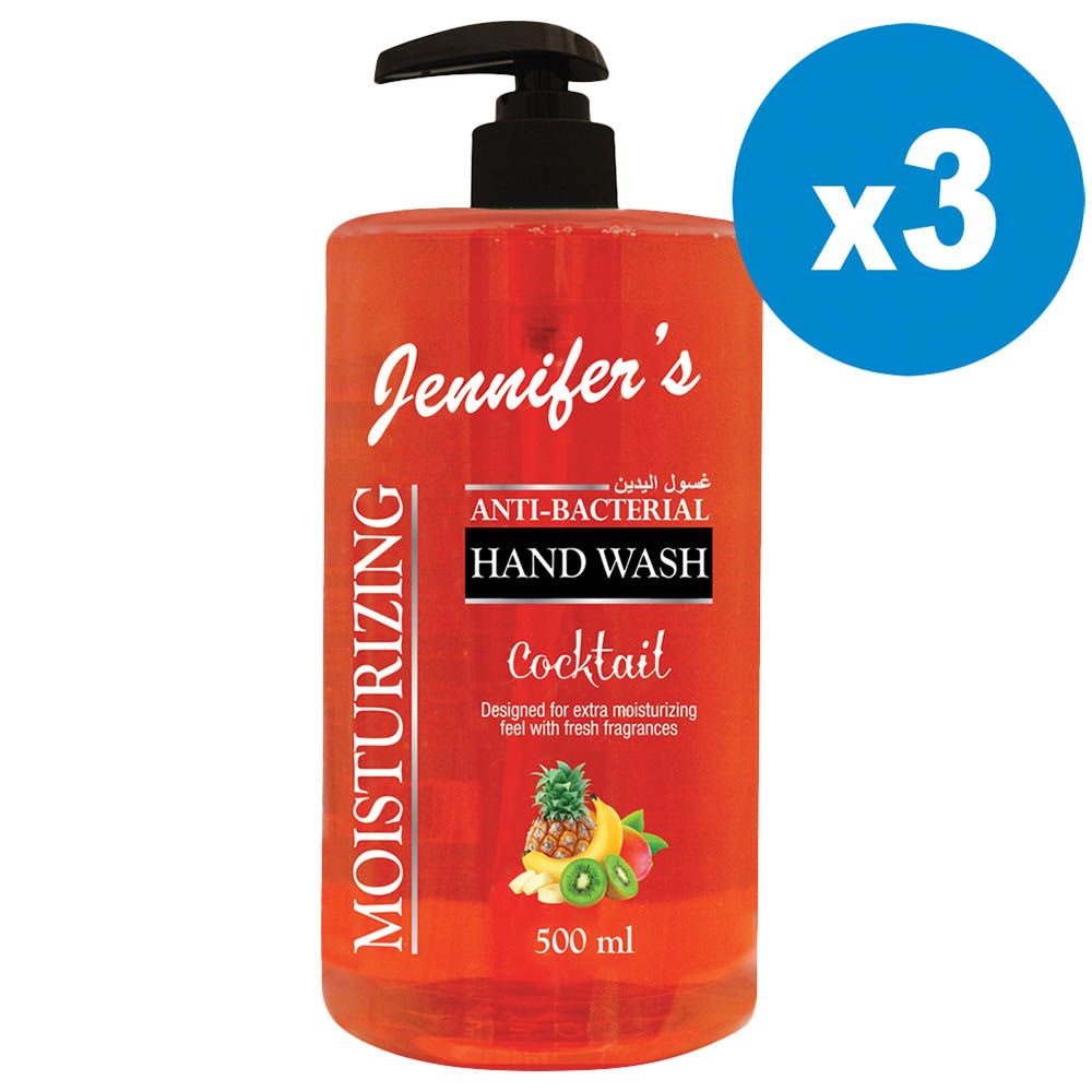 Jennifer's Hand Wash 500ml Cocktail x3 1500ml