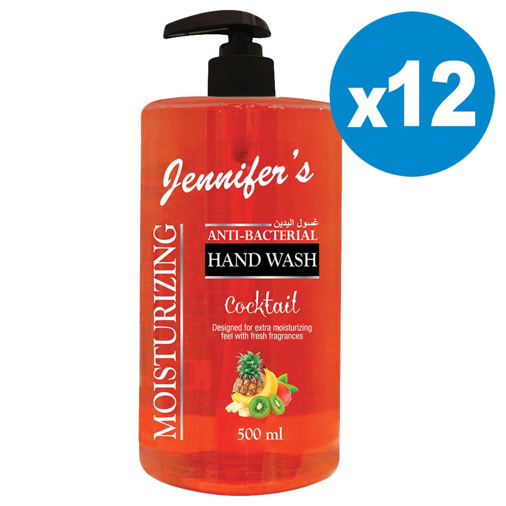 Jennifer's Hand Wash 500ml Cocktail x12 6000ml