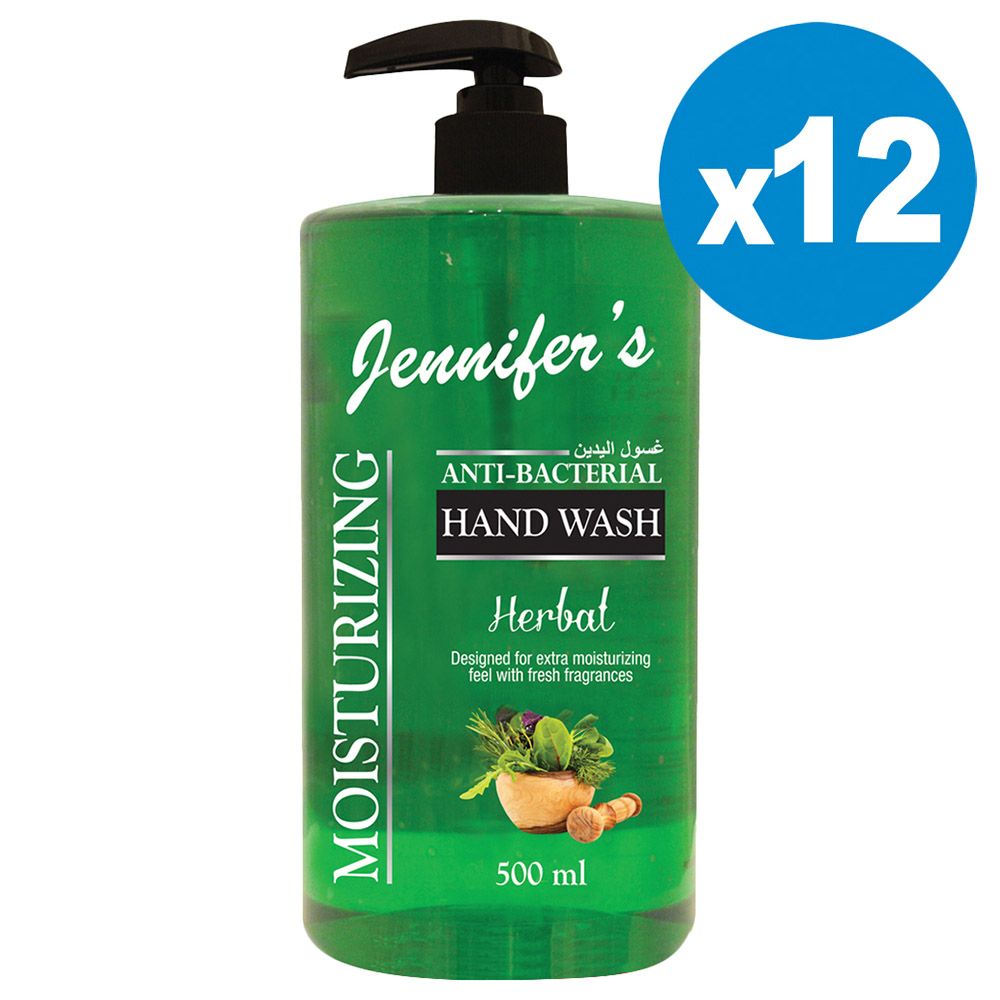 Jennifer's Hand Wash 500ml Herbal x12 6000ml