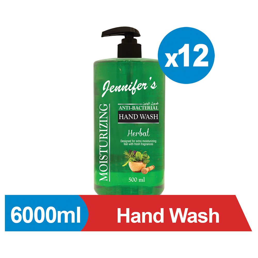 Jennifer's Hand Wash 500ml Herbal x12 6000ml