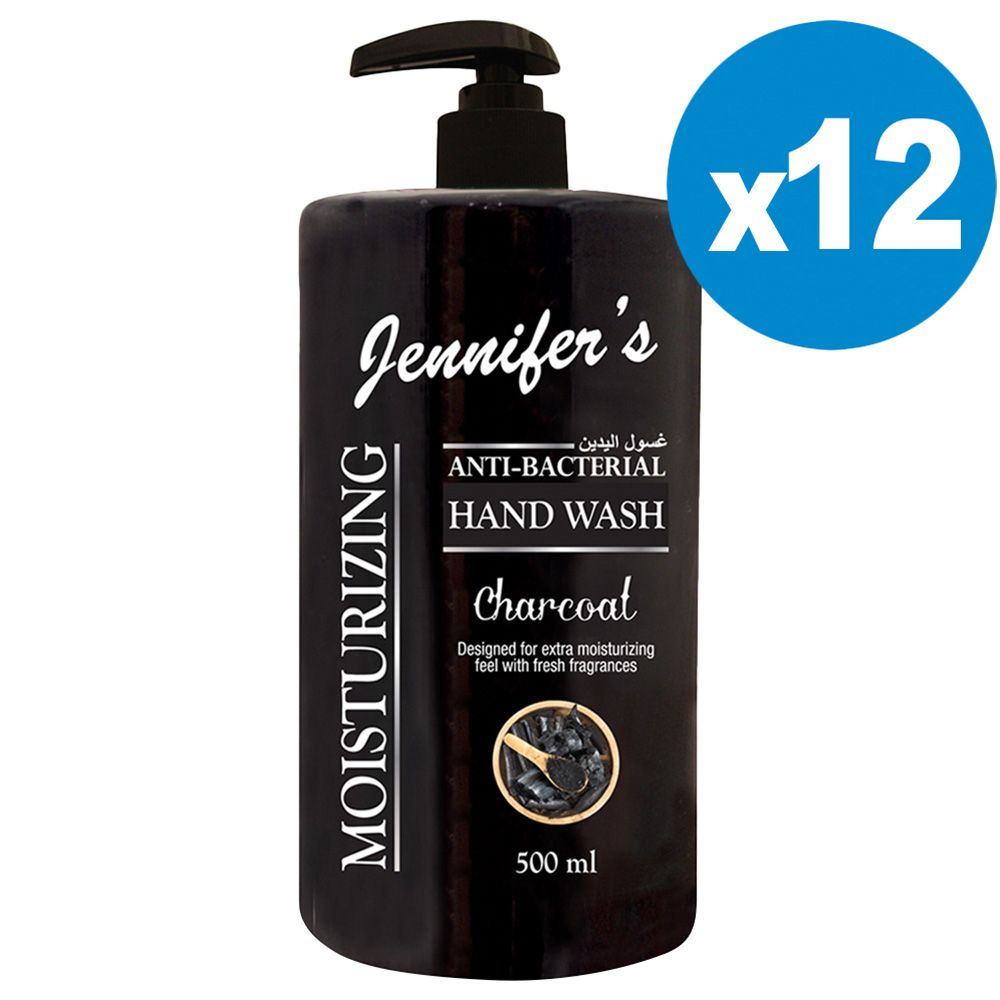 Jennifer's Hand Wash 500ml Charcoal x12 6000ml