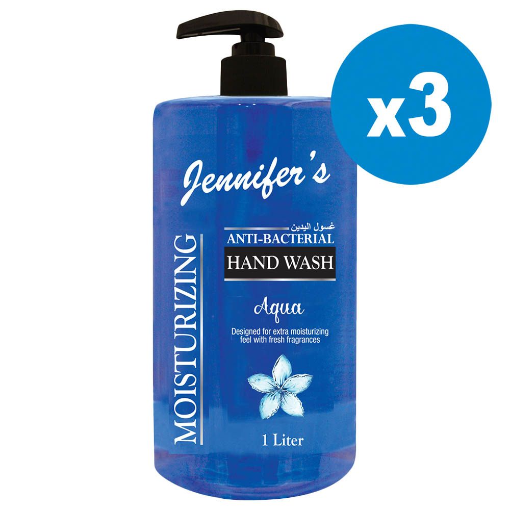 Jennifer's Hand Wash 1L Aqua x3 3L