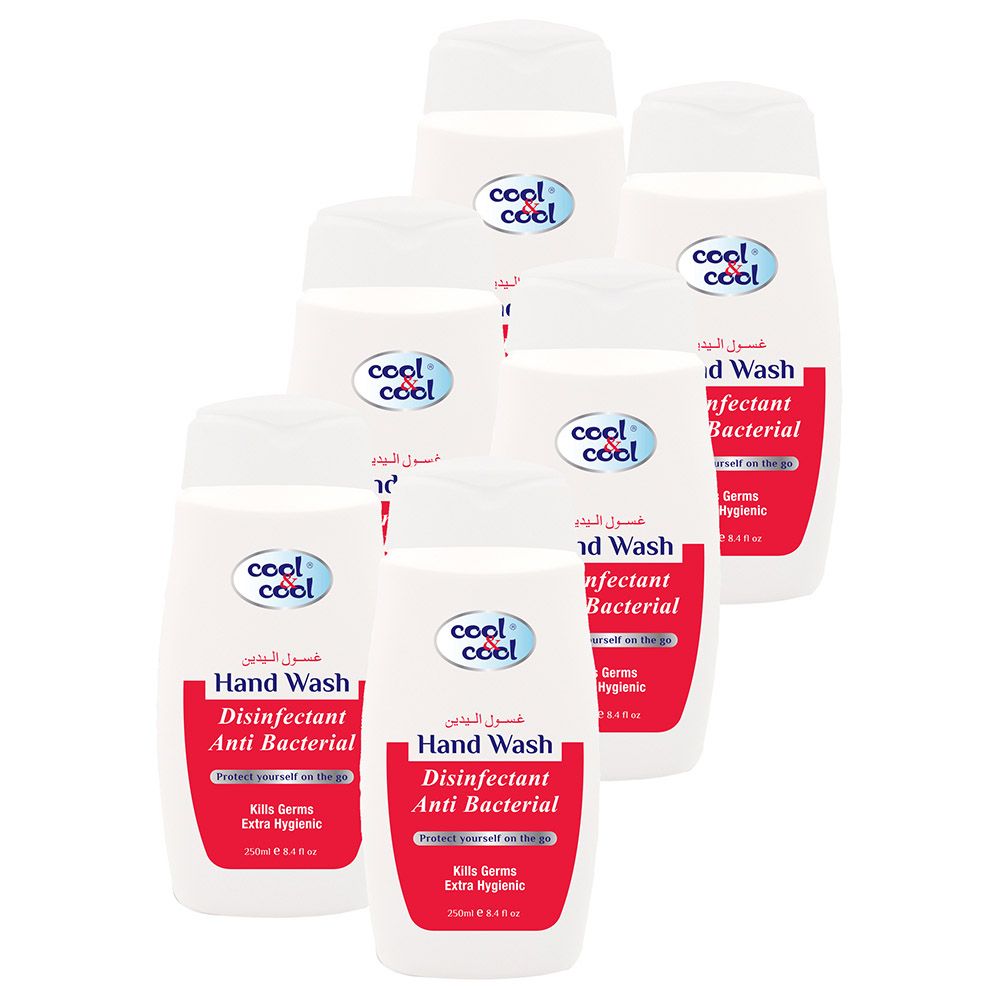 Cool & Cool - Anti-Bacterial Disinfectant Hand Wash 250ml x6