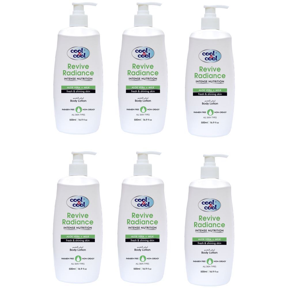 Cool & Cool - Body Lotion Revive Radiance 500ml Pack of 6