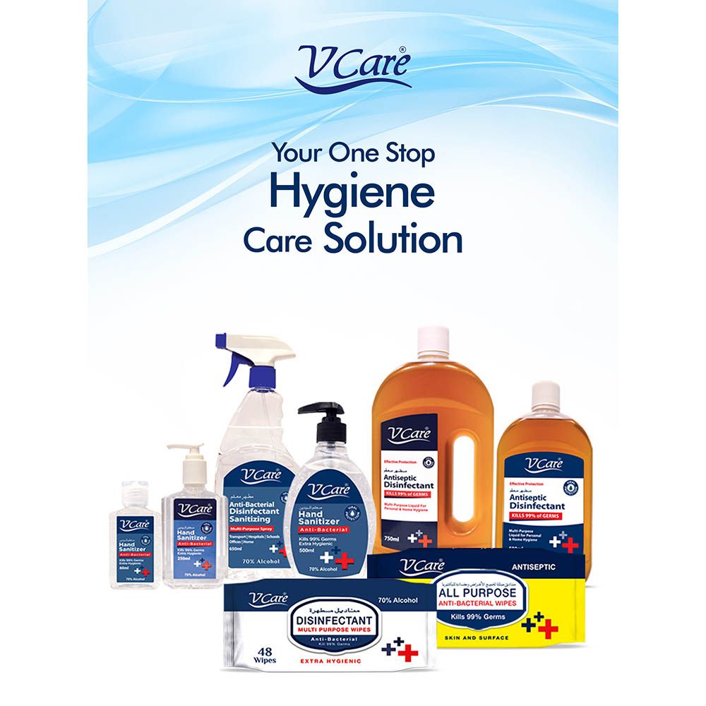 Vcare All Purpose Anti-Bacterial Wipes 48's Buy 2 Get 1 Free