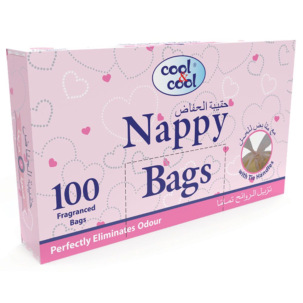 Cool & Cool Nappy Bags 100pcs + Baby Wipes 64's