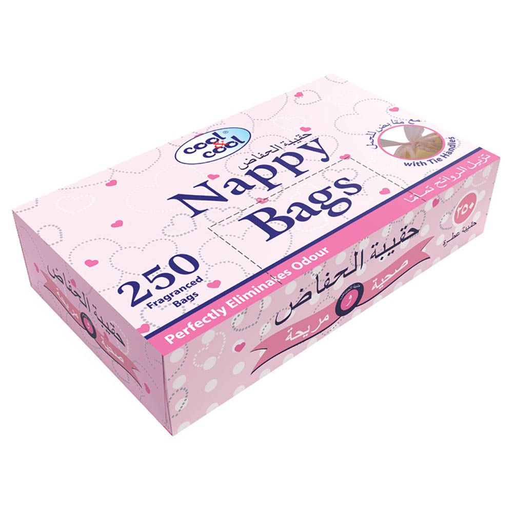 Cool & Cool - Premium Baby Wipes + Nappy Bags 250's