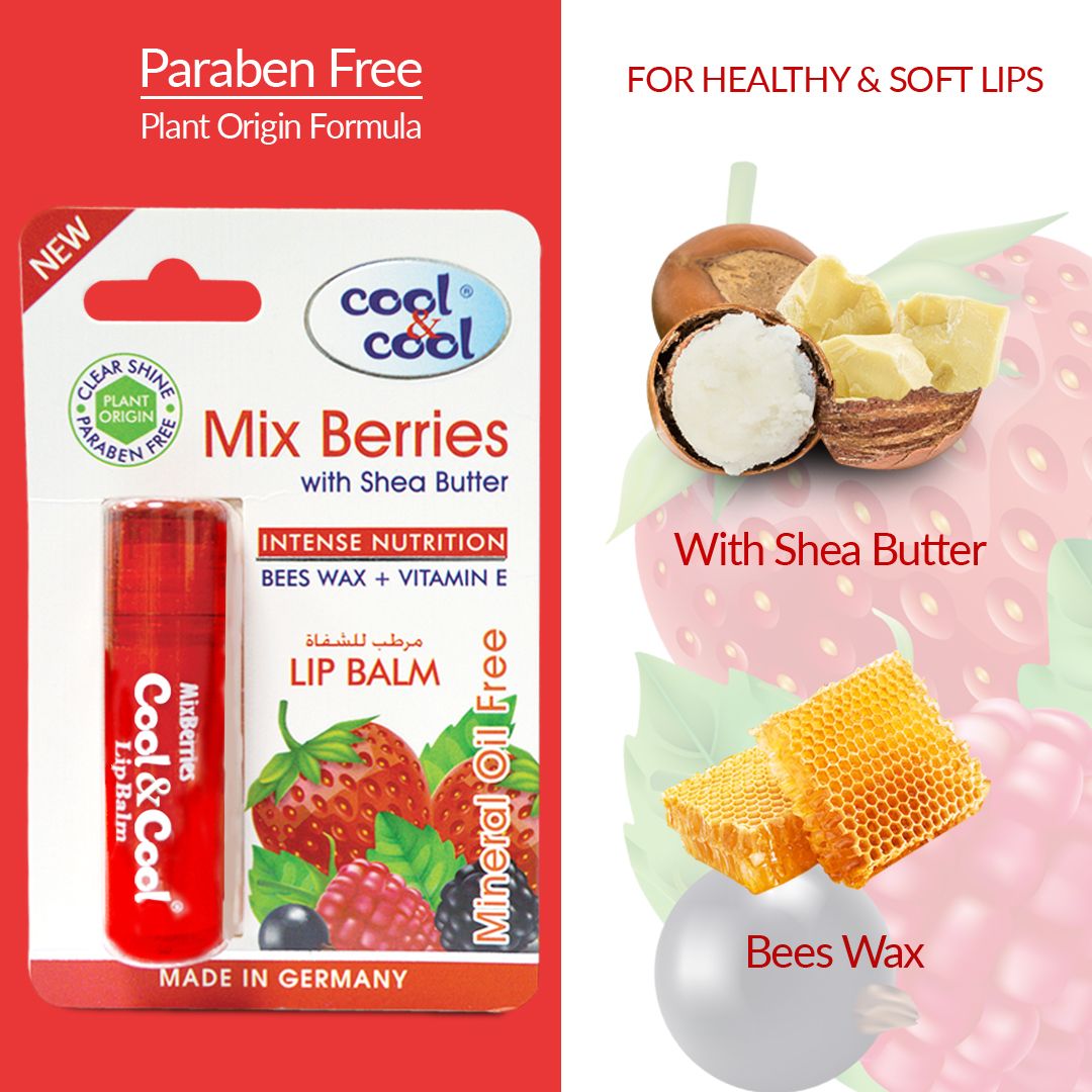 Cool&Cool Lip Balm, Mix Berries