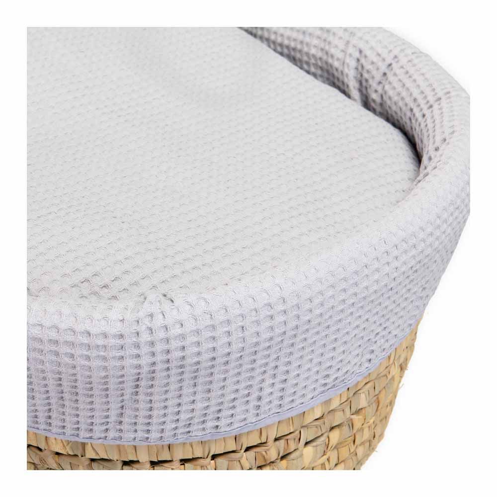 Clair de Lune - Waffle Palm Moses Basket - Grey (Exclusive)