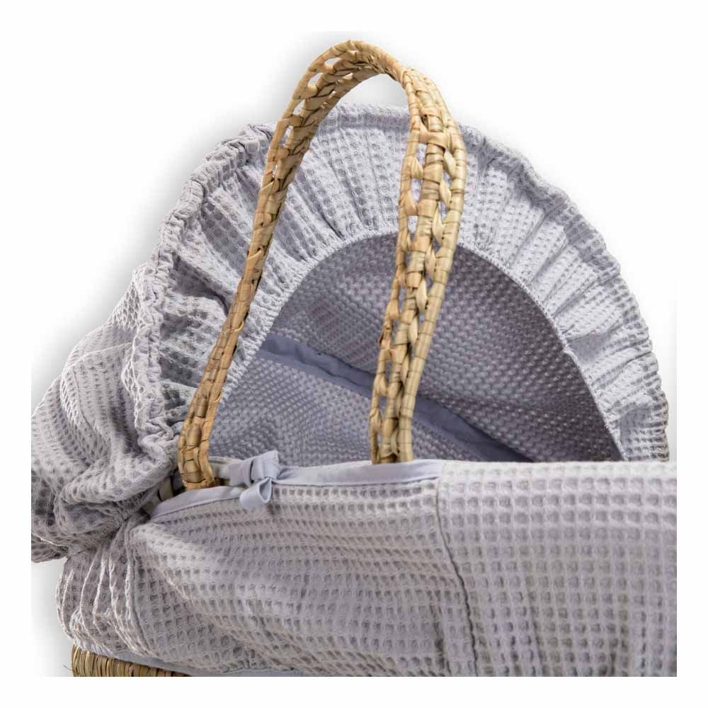 Clair de Lune - Waffle Palm Moses Basket - Grey (Exclusive)