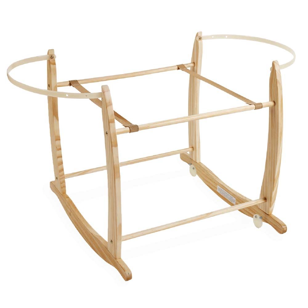 Clair de Lune - Deluxe Natural Rocking Moses Basket Stand - Natural (Exclusive)