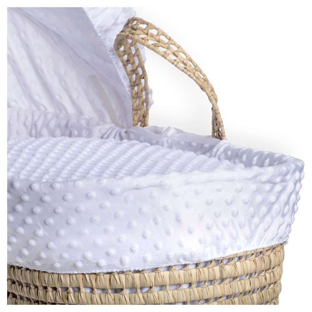 Clair de Lune - Dimple Palm Moses Basket - White (Exclusive)