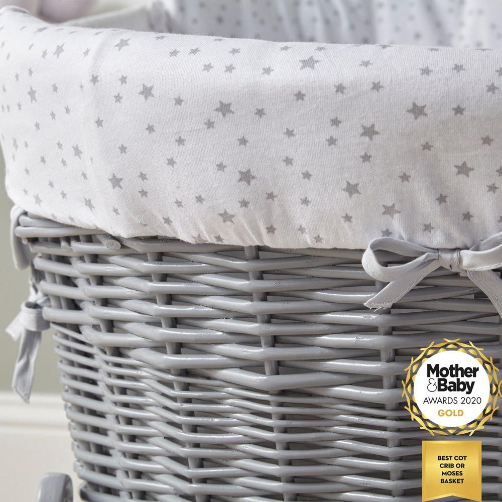 Clair de Lune - Award Winning Bedside Crib - Grey