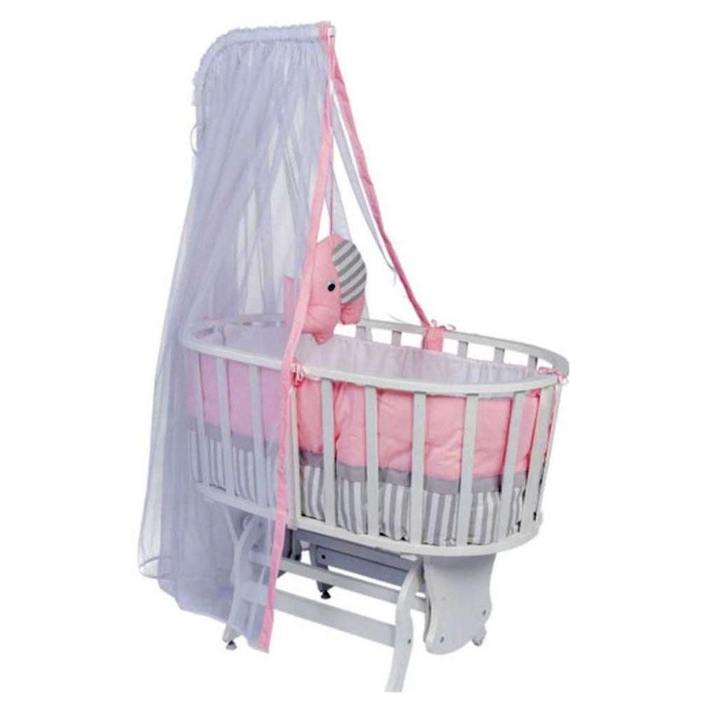 Bebbe - Evo Disassembled Cradle 95x55cm - White/Pink