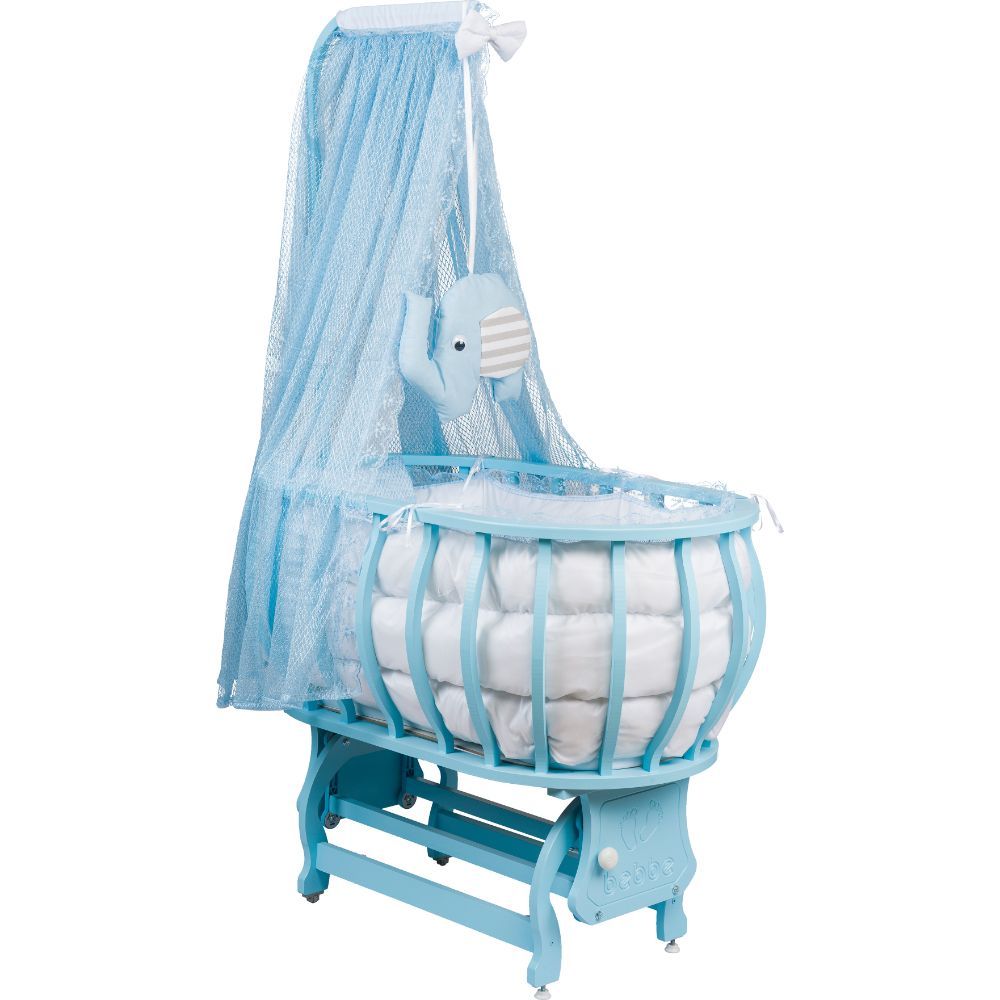 Bebbe - Regular Lucca Cradle 50x90cm - Blue