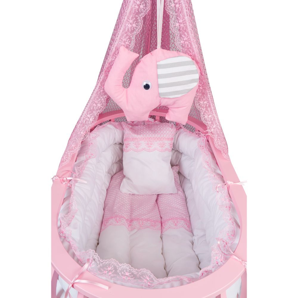 Bebbe - Regular Lucca Cradle 50x90cm - Pink