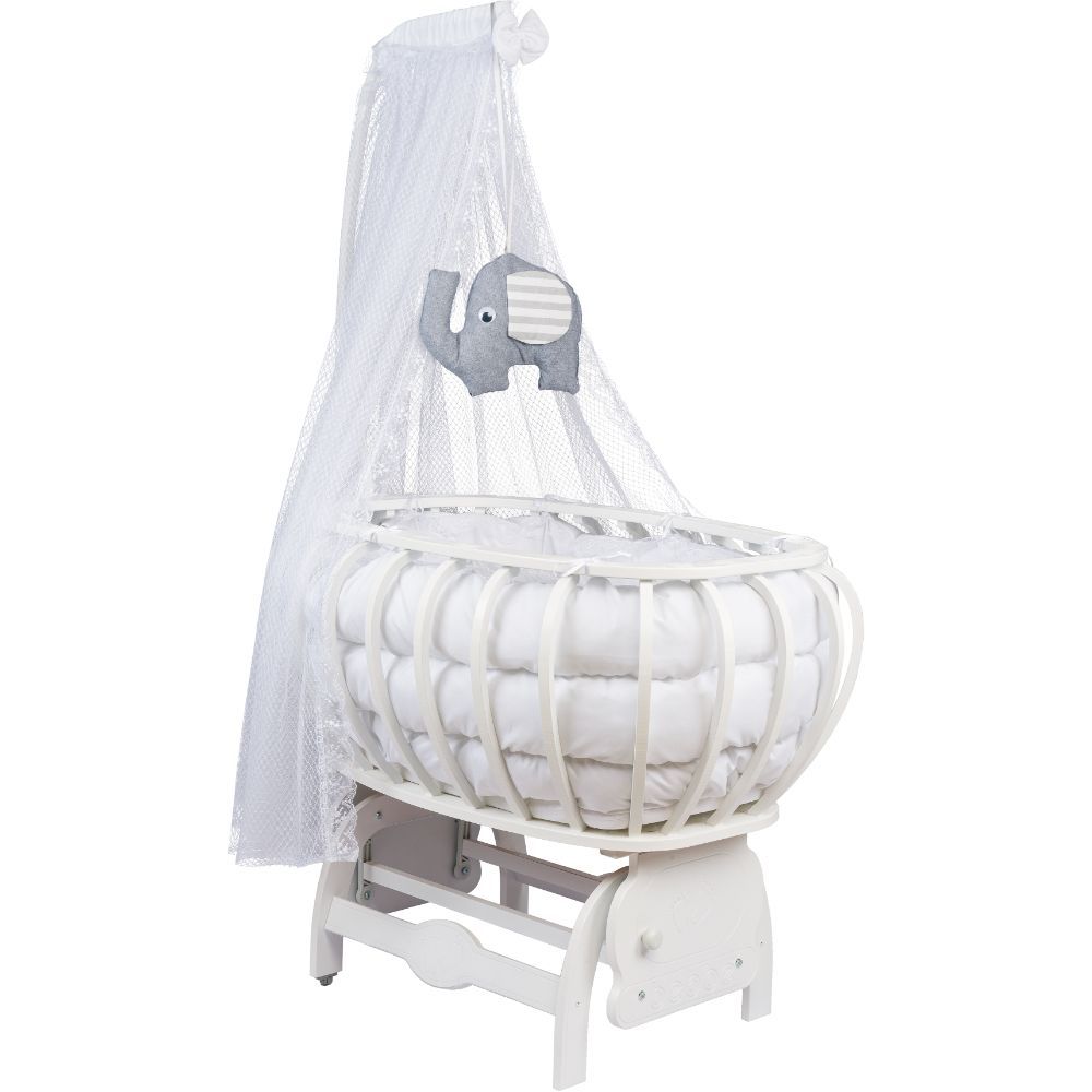 Bebbe - Regular Modena Cradle 55x90cm - White