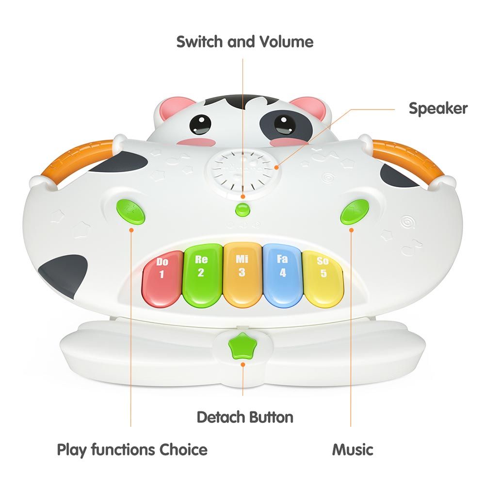 Tumama - Cute Cow Multifunctional Plastic Electric Organ