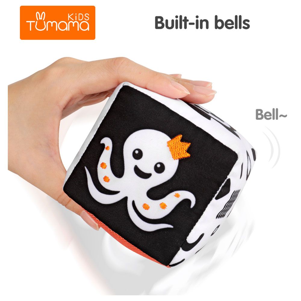 Tumama Hanging Rattle Set 4pcs Black White