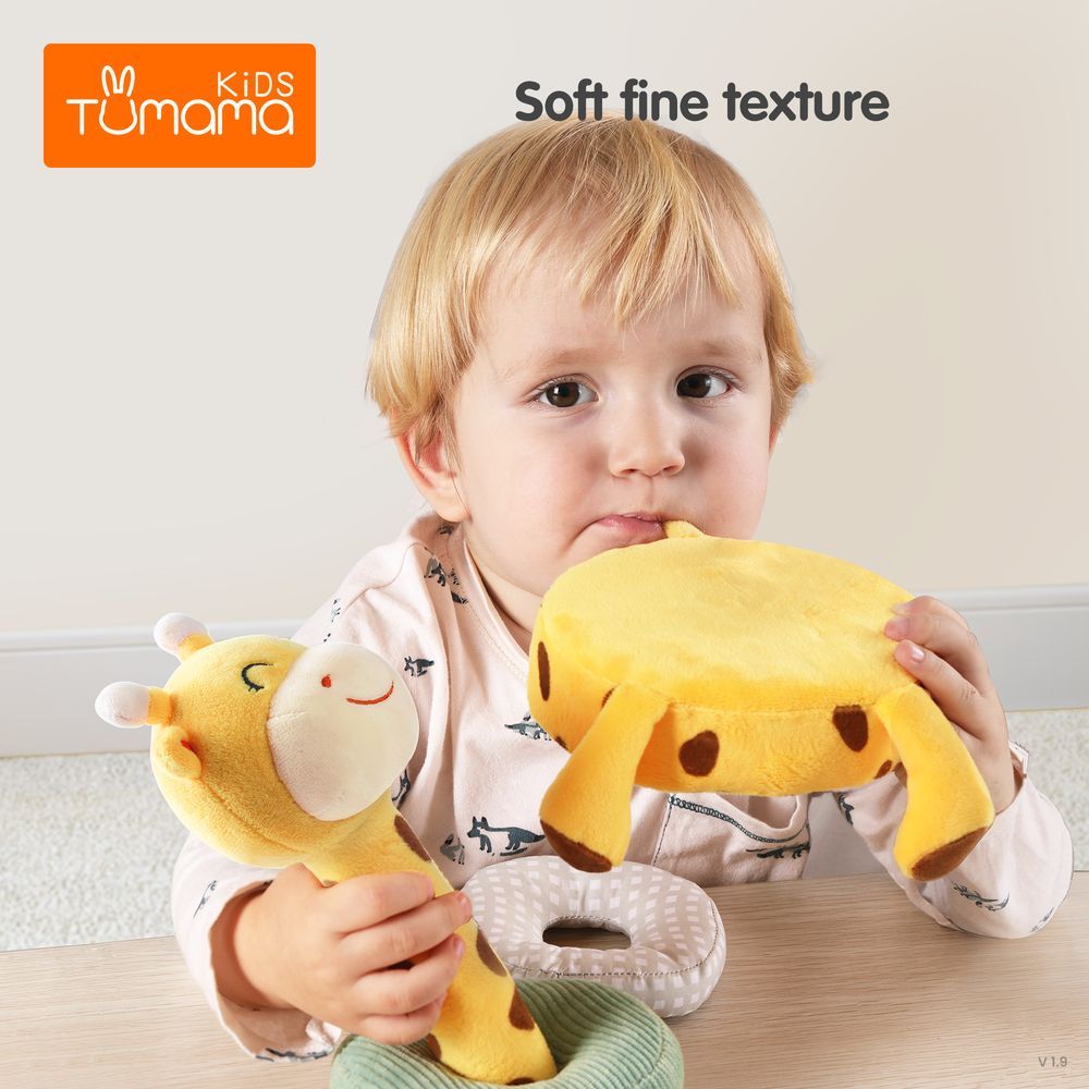 Tumama - Plush Giraffe Soft Stacking Rings Stem Toy