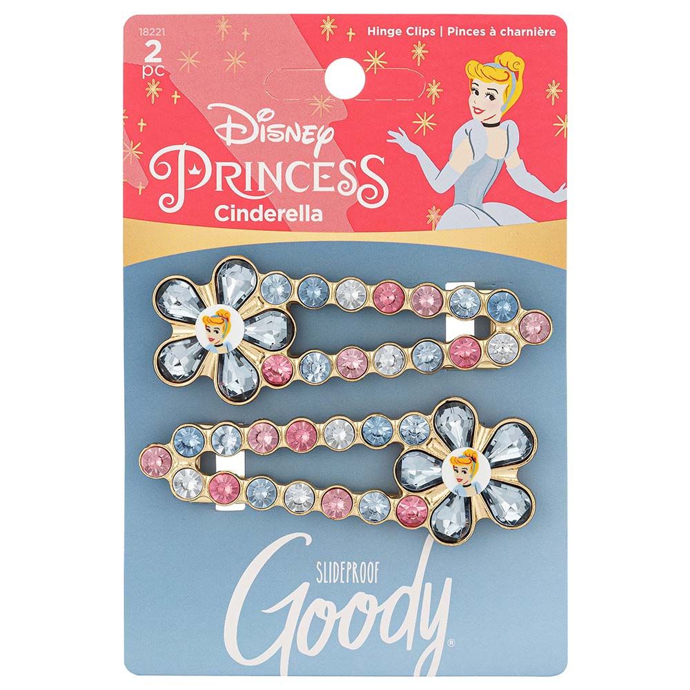 Goody - Disney Princess Cinderella Jewel Hinge Clips - 2pcs