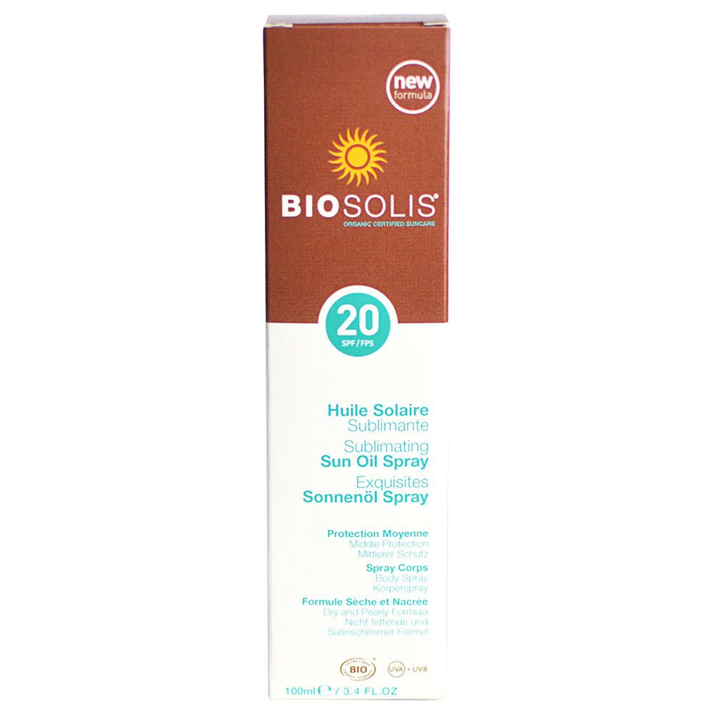 BIOSOLIS - Organic Sun Oil Spray Sublimating SPF 20 - 100ml