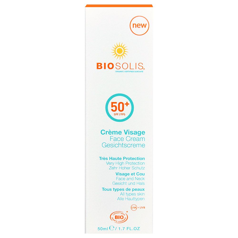 BIOSOLIS - Organic Face Cream SPF 50+ - 50ml