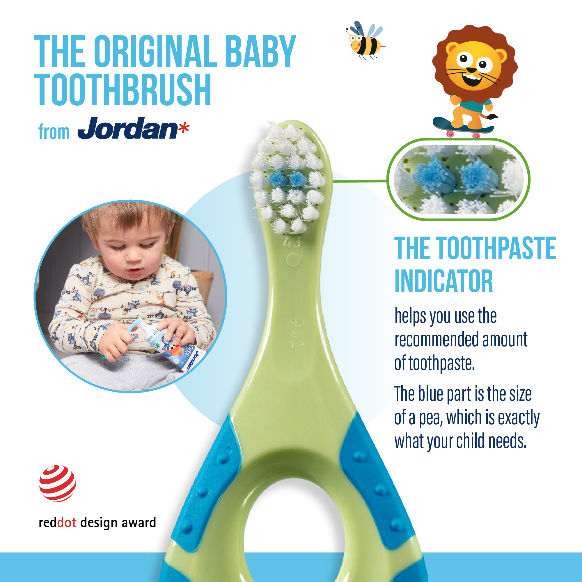 Jordan - "Step by Step" Baby Toothbrush - 0-2 Years