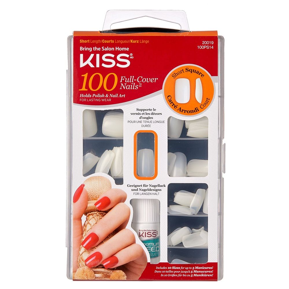 KISS - 100 Full Cover Short Square Nails