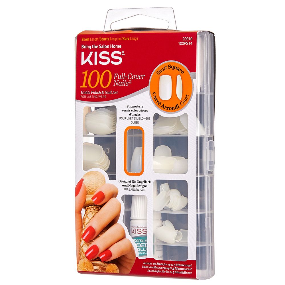 KISS - 100 Full Cover Short Square Nails