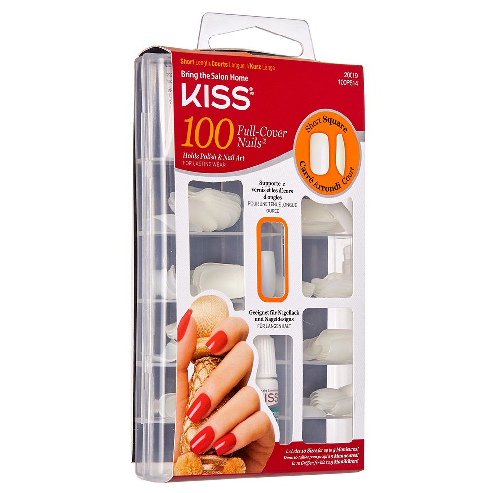 KISS - 100 Full Cover Short Square Nails