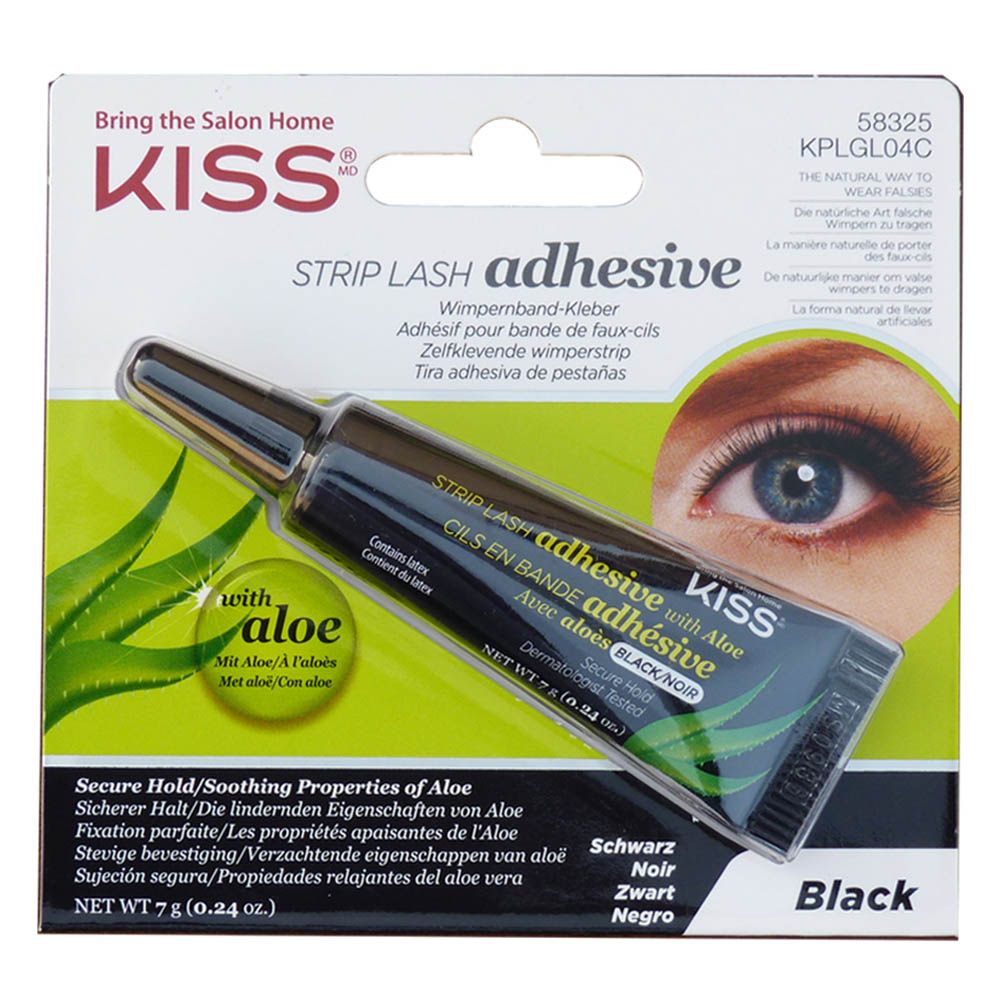 KISS - Strip Eye Lash Adhesive With Aloe - Black