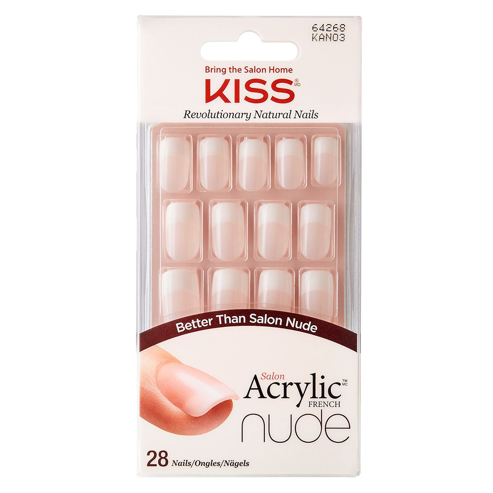 KISS - Salon Acrylic Nude French Nails KAN03