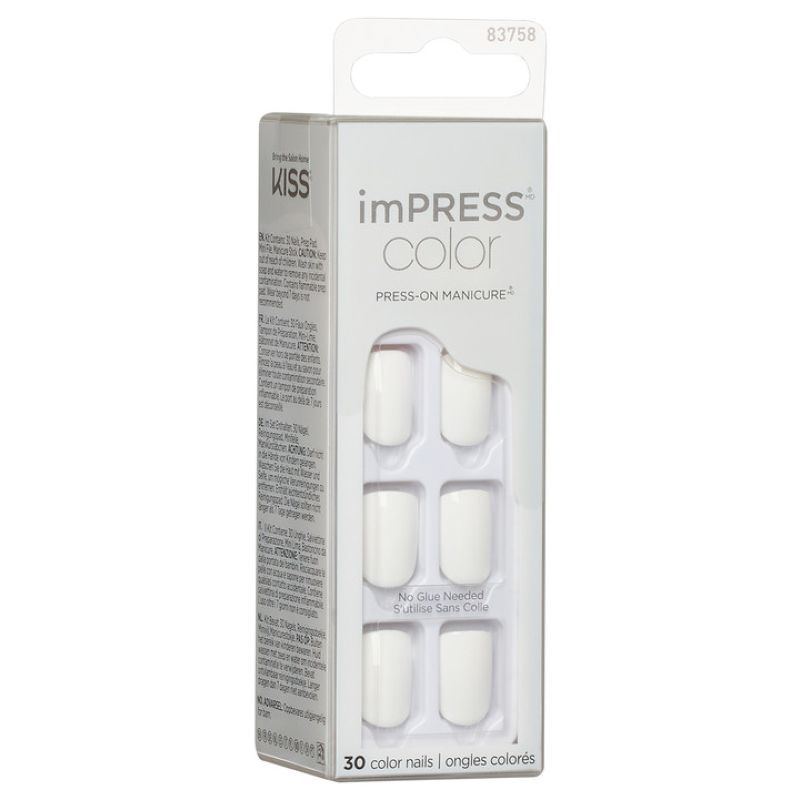 Kiss - Impress Nails Color - Frosting - White 