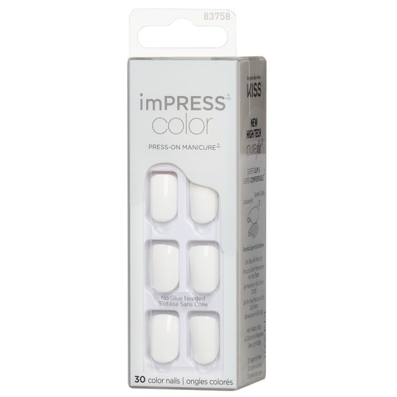 Kiss - Impress Nails Color - Frosting - White 