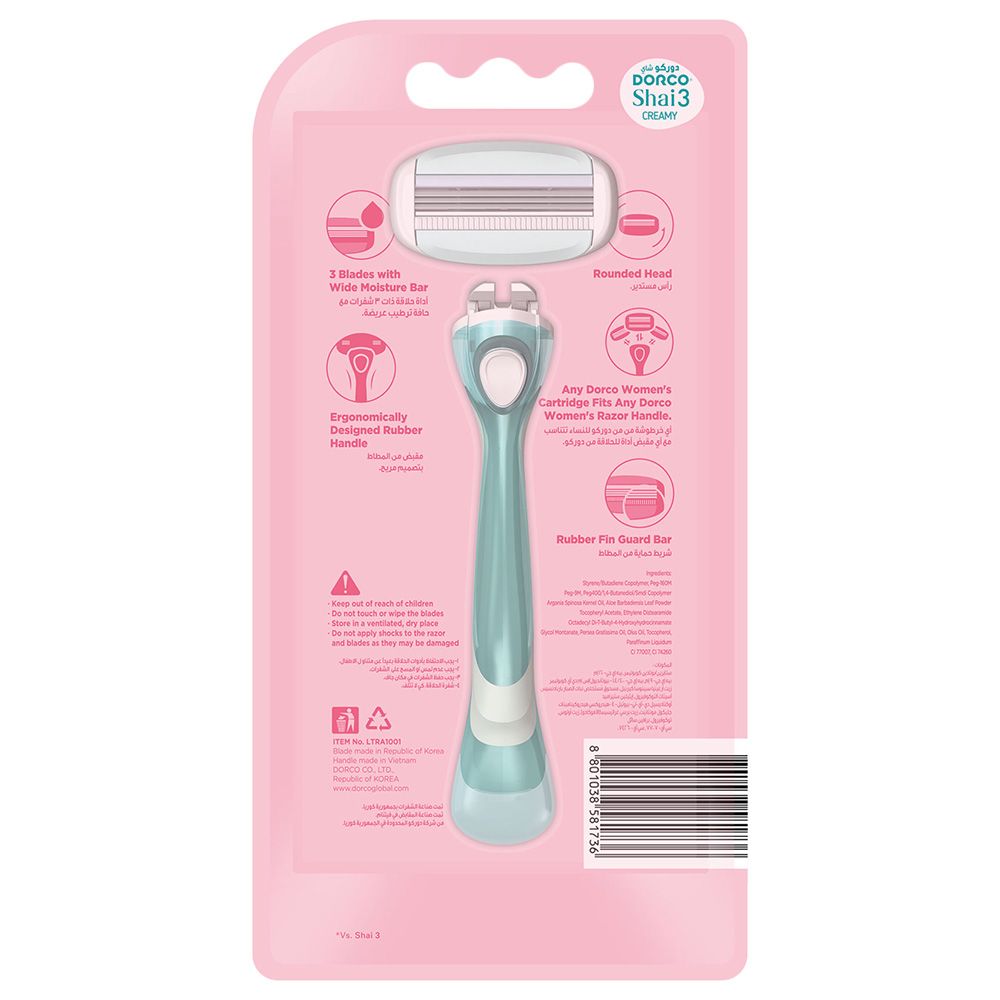 Dorco - Shai 3 Creamy Women System Razor