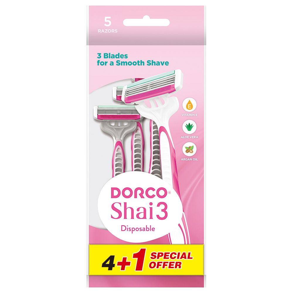 Dorco - Shai 3 Women Disposable Razor Pack Of 5