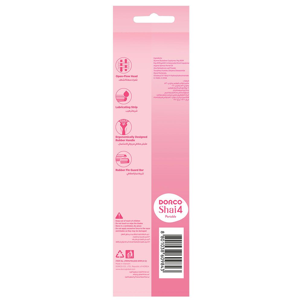 Dorco - Shai4 Women Disposable Razor 6pcs