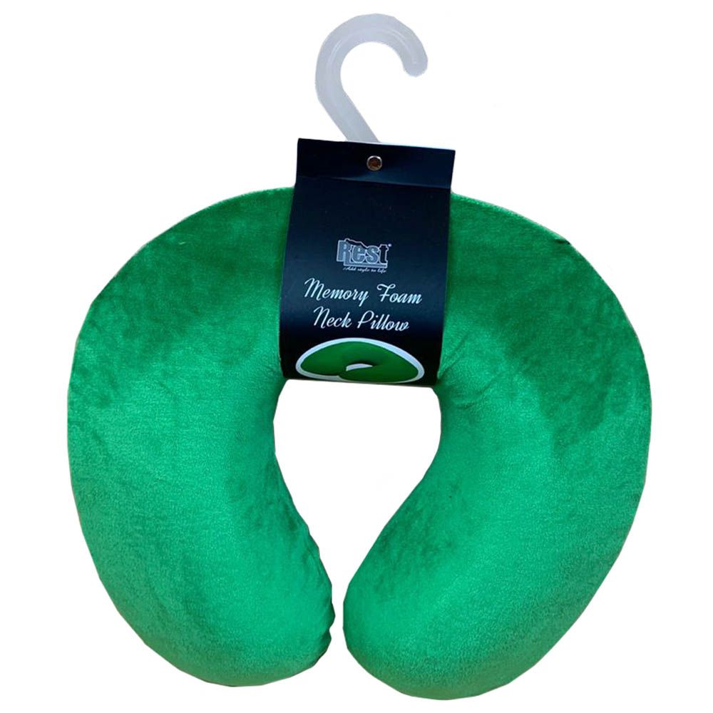 Cotton Home - Rest Memory Foam Neck Pillow - Green