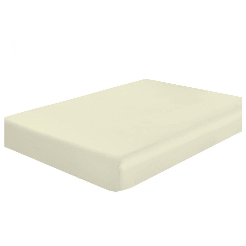 Cotton Home - Rest Fitted Sheet 160x200+30cm - Ivory