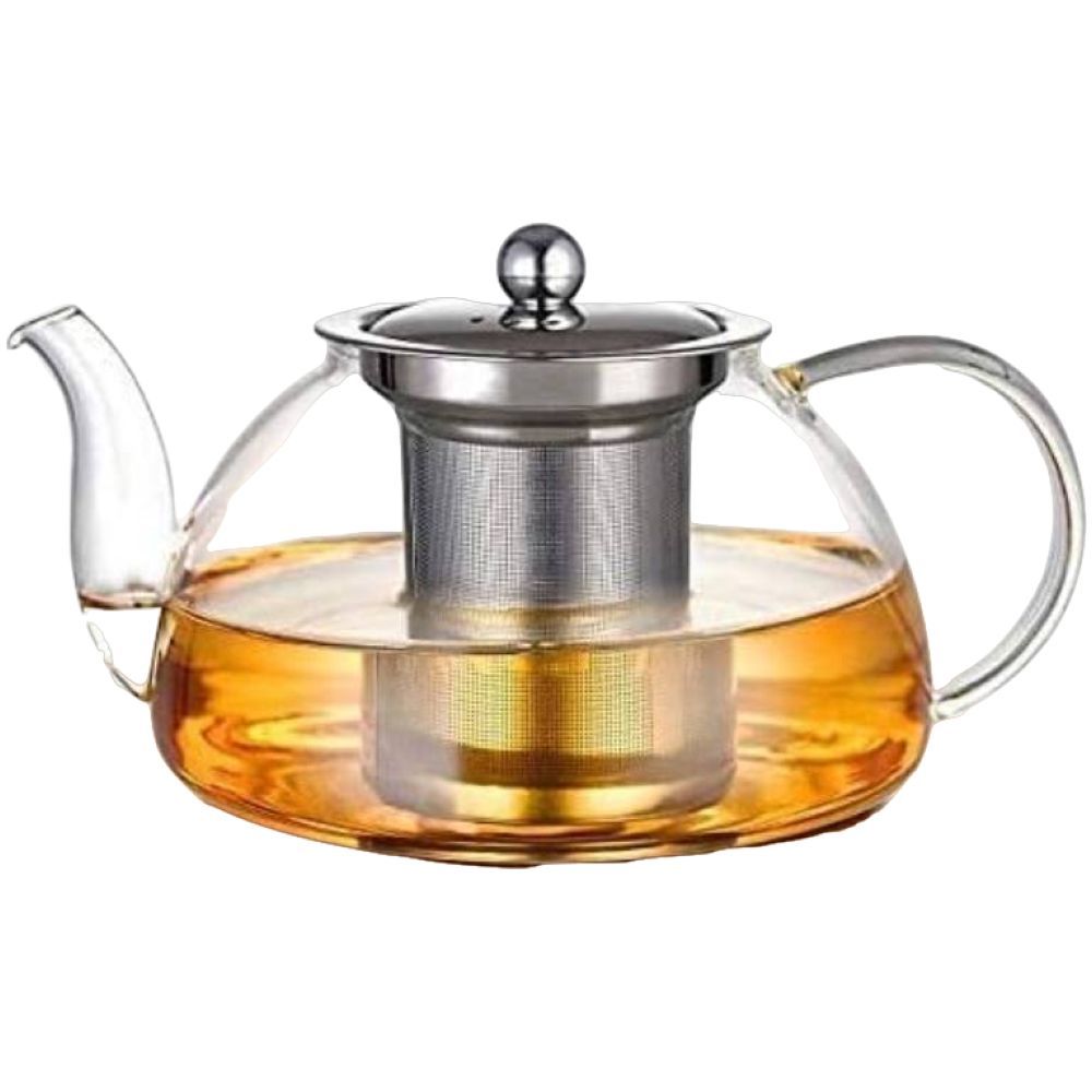 1Chase - Stovetop Safe Loose Leaf Tea Pot W/ Infuser 1000ml