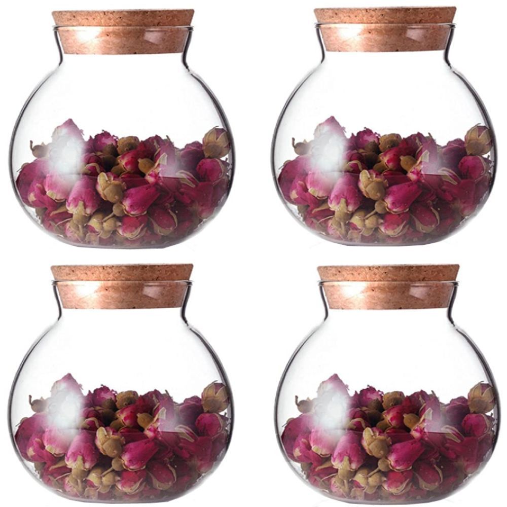 1Chase - Borosilicate Glass Storage Jar 500ml - Pack Of 4