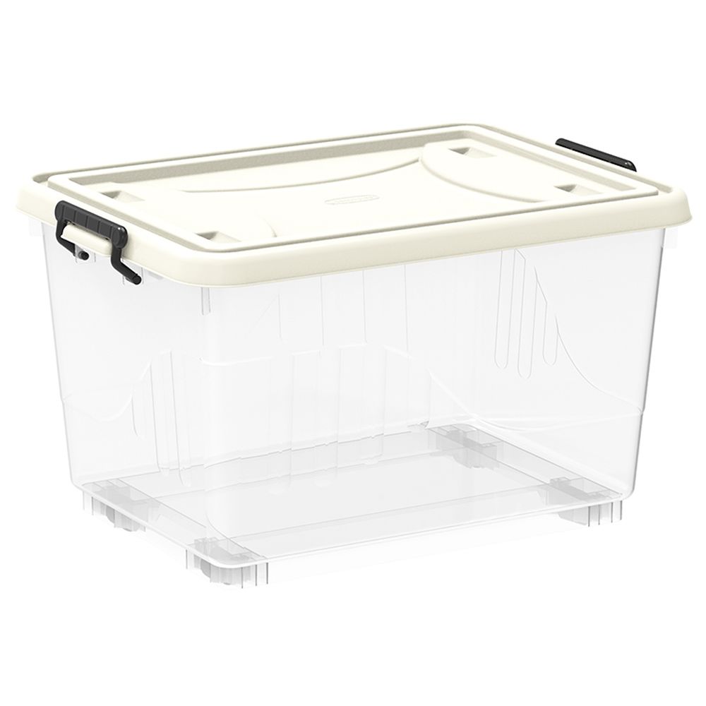 Cosmoplast - Plastic Storage Box w/ Wheels - 22L - White