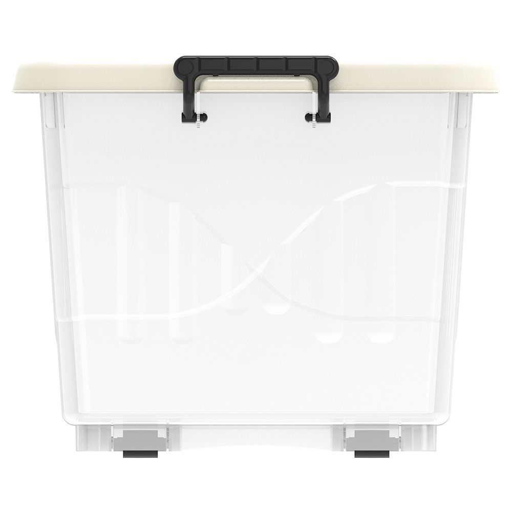 Cosmoplast - Plastic Storage Box w/ Wheels - 22L - White