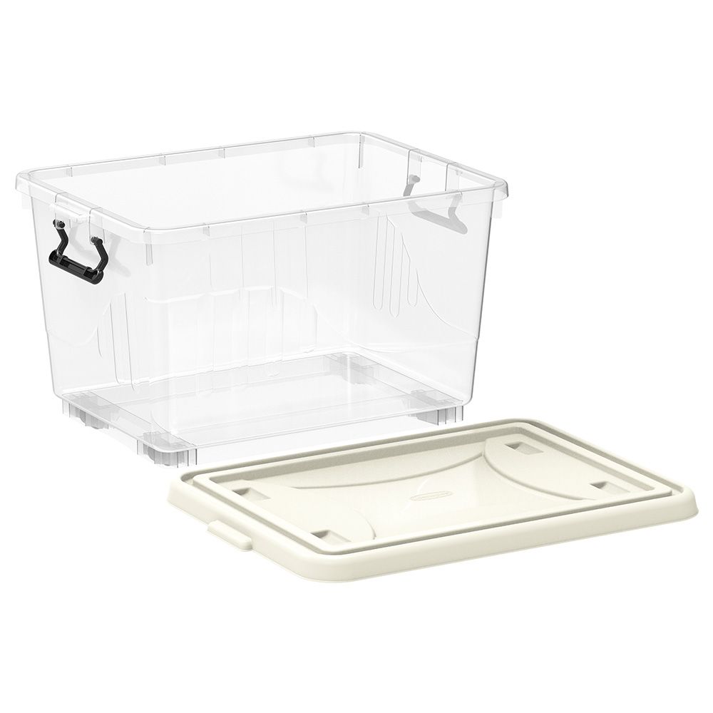 Cosmoplast - Plastic Storage Box w/ Wheels - 22L - White