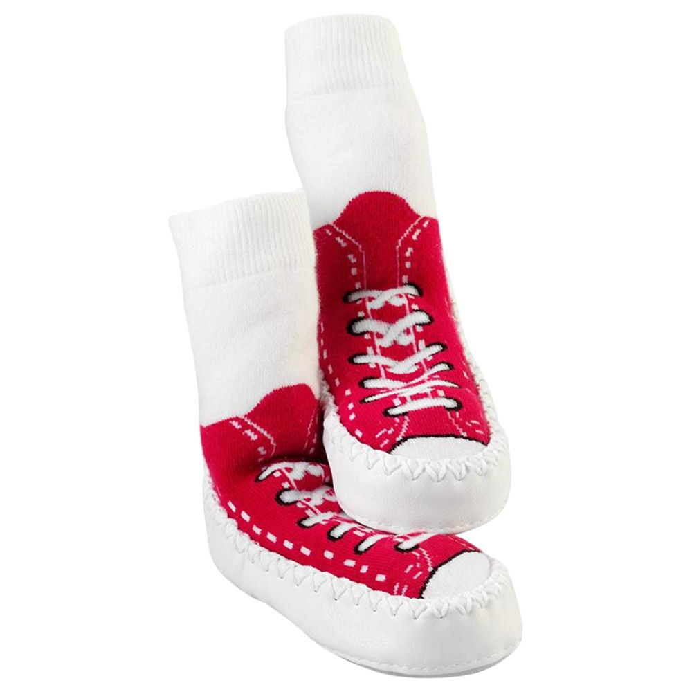 Sock Ons - Mocc Ons Little Slipper Socks - Red