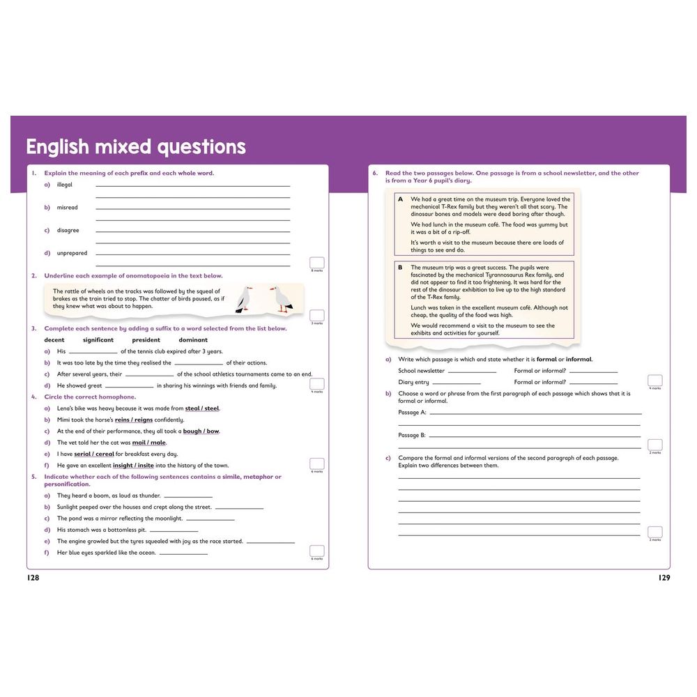 Year 6 Maths And English KS2 Targeted Study Practice Book For The 2022 Tests