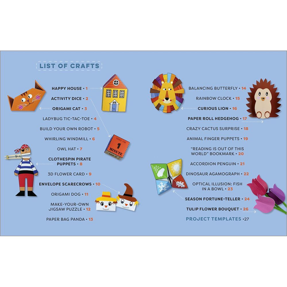  كتاب paper crafts for kids: 25 cut-out activities for kids ages 4-8