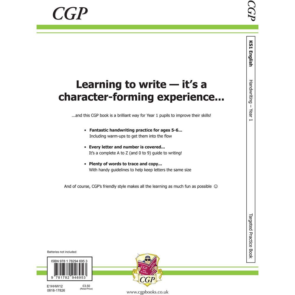  كتاب ks1 english targeted practice book: handwriting - year 1